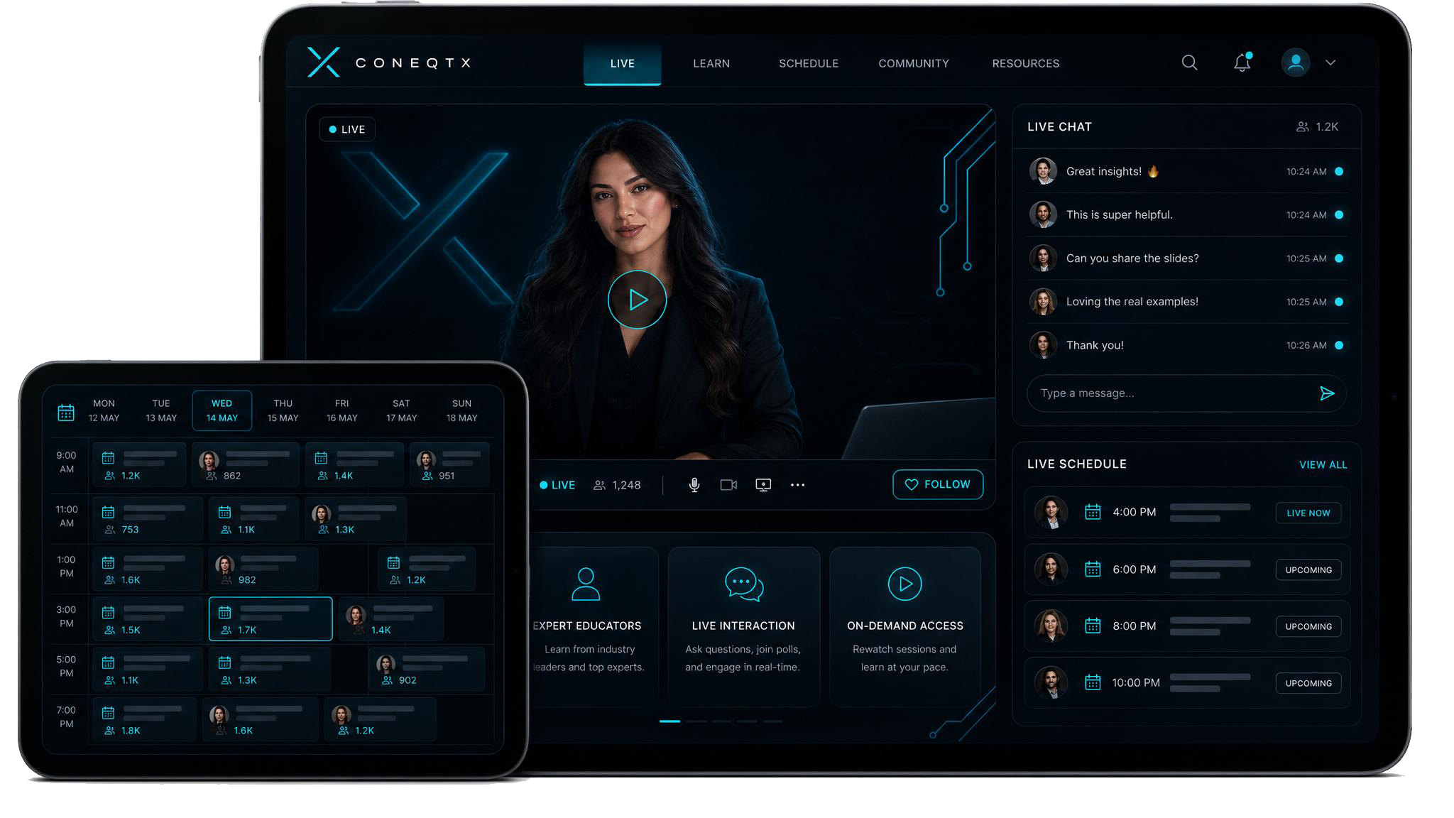 ConeqtX live trading education session